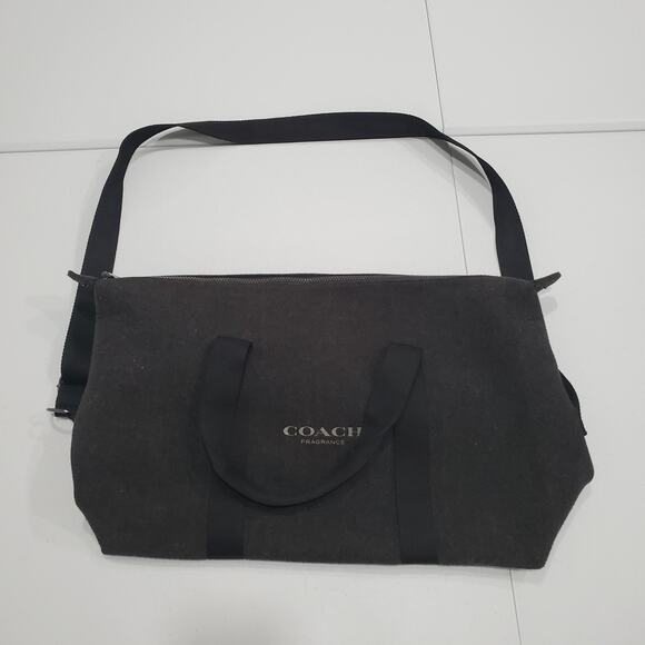 Coach Fragrance Tote Bag Weekender Zip Top Charcoal Gray Felt Promo Gift - Picture 1 of 11